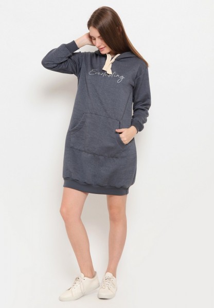 Kangaroo Fleece Sweat Hoodie Dress
