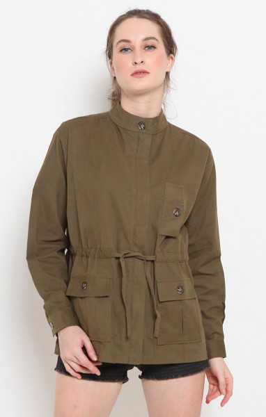 OLIVE COLLAR PARKA